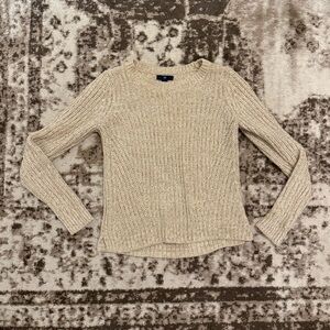 GAP Oatmeal Woven Fitted Sweater, size small